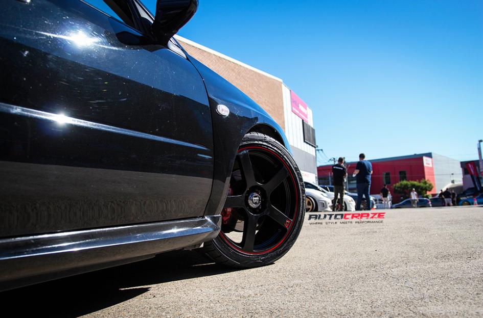 SUBARU WRX MR116 MATTE BLACK RED EDGE